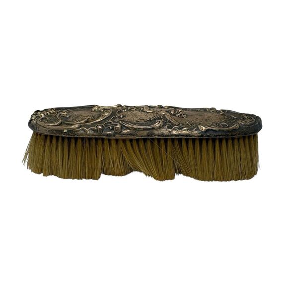 1900 ART NOUVEAU STERLING SILVER CHERUB Vanity Clothing Brush main image 4